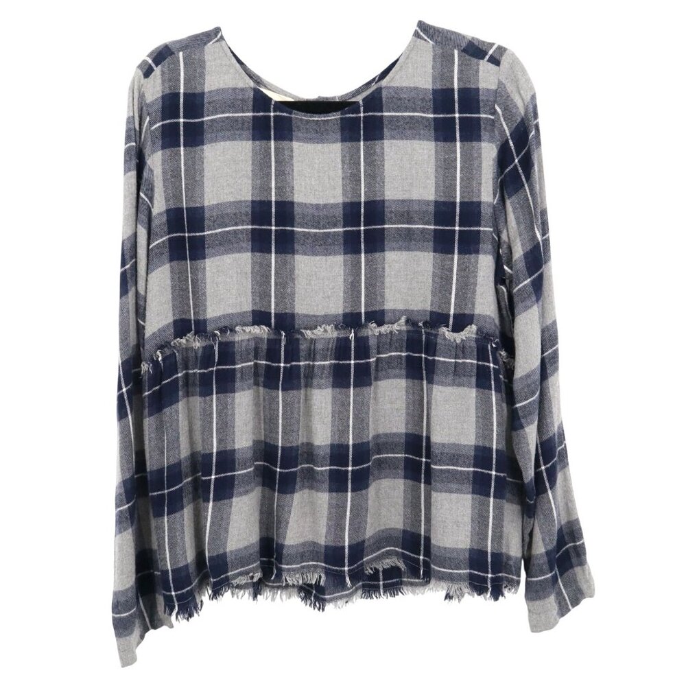 Cloth & Stone Babydoll Top Womens L Gray Casual Comfy Layering Classic Academia‎